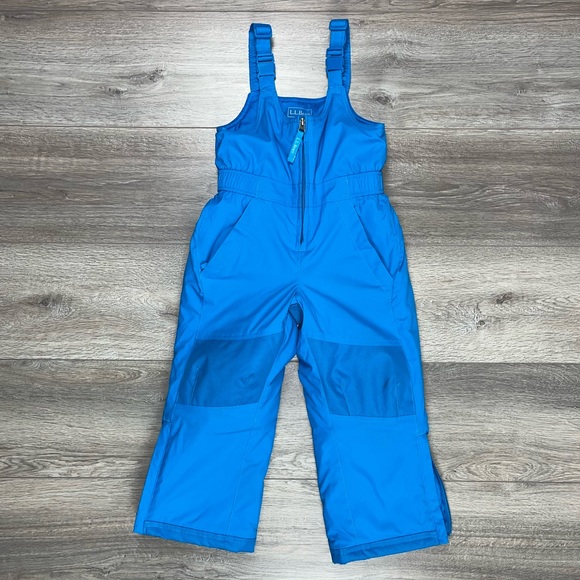 New L.L. Bean Snow Bibs Size 4 Bright Blue Like New - Picture 10 of 10